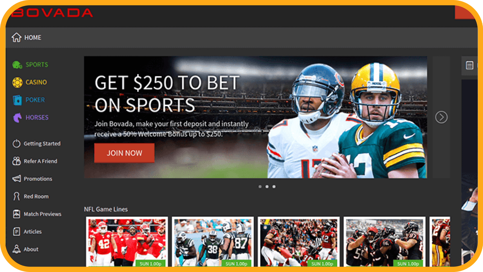 Bet on Bovada for the best sportsbook catalog