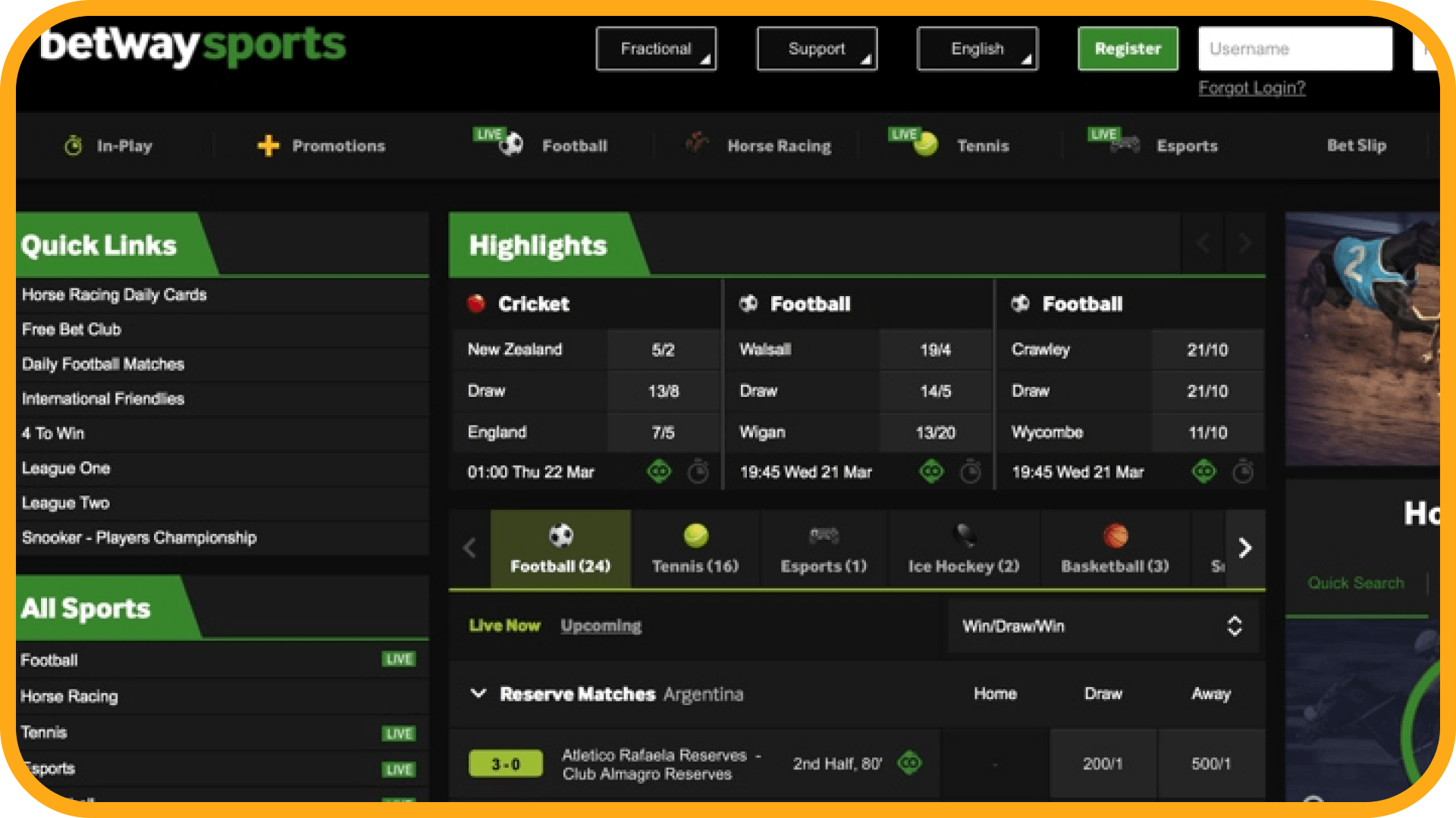 Betway review: sports betting paradise!